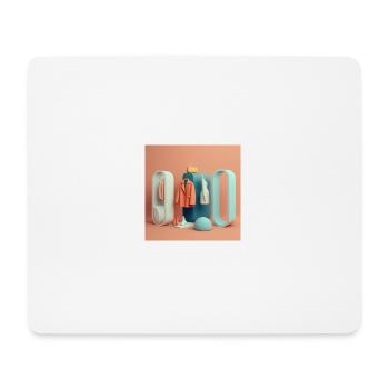 Beau motif de robe de forme minimaliste - Tapis de souris (format paysage) - blanc - Devant