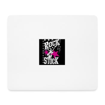 Rock Star Gitarre - Mousepad (Querformat) - Weiß - Vorne
