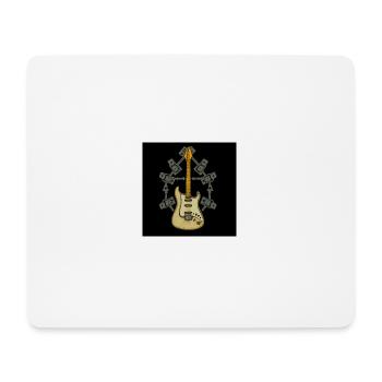 Gitarre Shirt - Mousepad (Querformat) - Weiß - Vorne