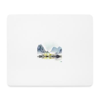 chinese mountains and flowers 2 - Mousepad (Querformat) - Weiß - Vorne