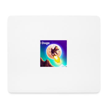 doge coin going to the moon - Mouse Pad (horizontal) - white - Front