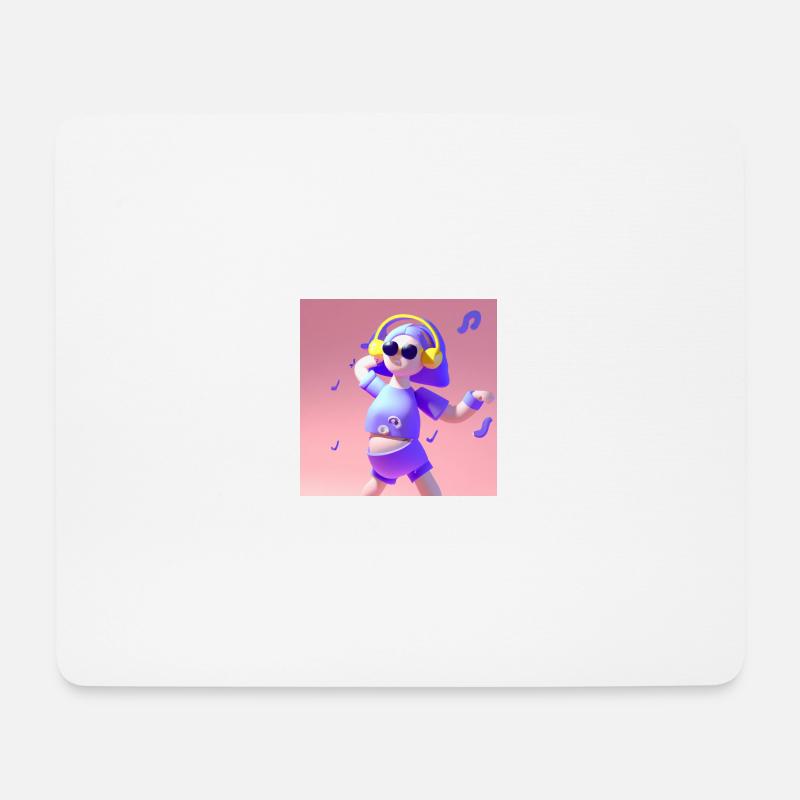 FUNNY MUSIC ILLUSTRATION 3 - Mouse Pad (horizontal) - white