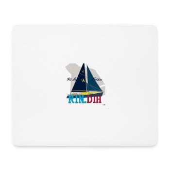 Design with a sailing yacht - Mousepad (Querformat) - Weiß - Vorne
