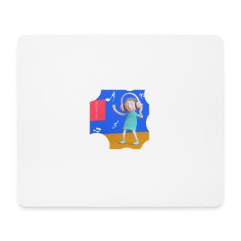 ILLUSTRATION MUSICALE AMUSANTE 14 - Tapis de souris (format paysage) - blanc - Devant