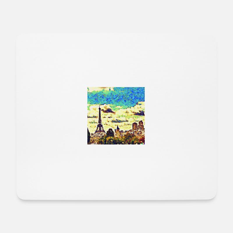 P a r i s - van Gogh Style - Mousepad (Querformat) - Weiß