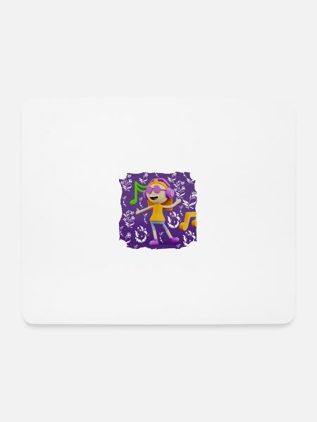 LUSTIGE MUSIK ILLUSTRATION 12 - Mousepad (Querformat) - Weiß