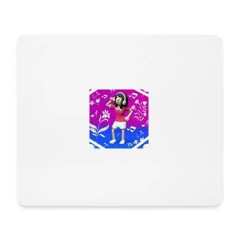 FUNNY MUSIC ILLUSTRATION GIRL 14 - Mouse Pad (horizontal) - white - Front