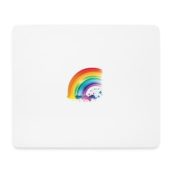 Regenbogen halbrund - Mousepad (Querformat) - Weiß - Vorne