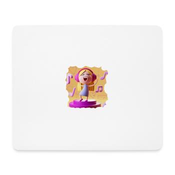 DRÔLE D’ILLUSTRATION MUSICALE FILLE 7 - Tapis de souris (format paysage) - blanc - Devant