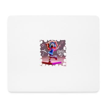 FUNNY MUSIC ILLUSTRATION GIRL 16 - Mouse Pad (horizontal) - white - Front