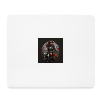 Biker 1 - Mousepad (Querformat) - Weiß - Vorne