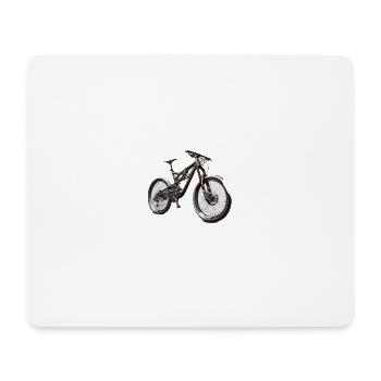 Mountainbike - Muddy and Proud - Mousepad (Querformat) - Weiß - Vorne