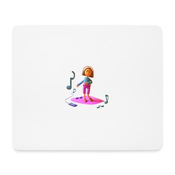 LUSTIGE MUSIK 013 - Mousepad (Querformat) - Weiß - Vorne