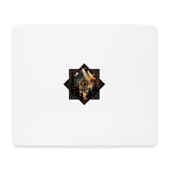 Berge und Kompass 6 - Mousepad (Querformat) - Weiß - Vorne
