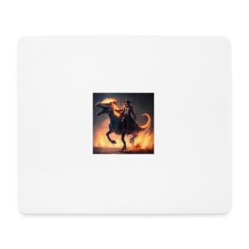 Cowboy riding cyber t rex - Mousepad (Querformat) - Weiß - Vorne