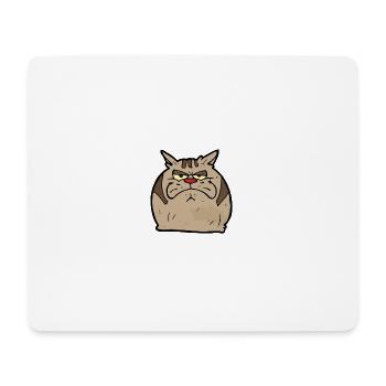 crumpy cat cartoon #4 - Mousepad (Querformat) - Weiß - Vorne