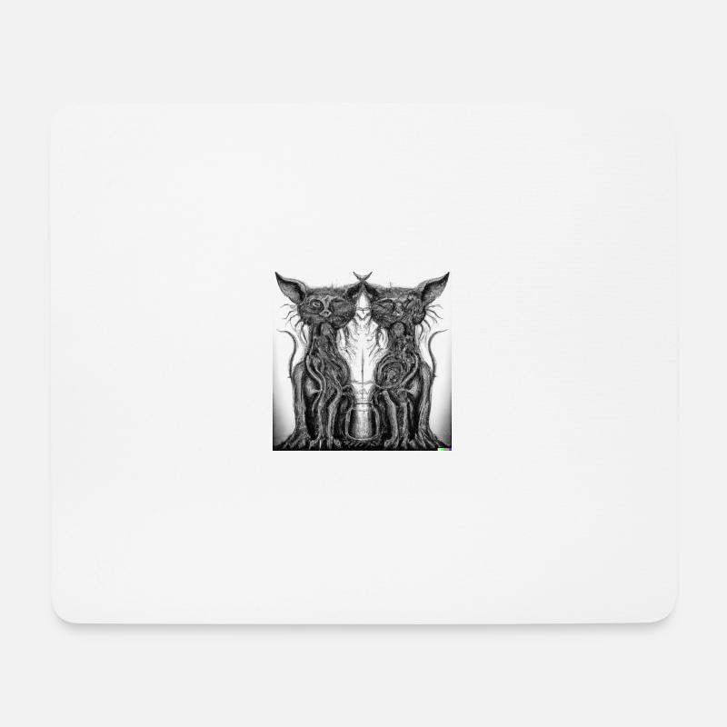 Giger-Cats - Mousepad (Querformat) - Weiß