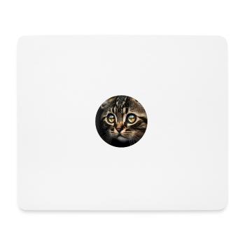 chaton tigre mignon avec de grands yeux - Tapis de souris (format paysage) - blanc - Devant