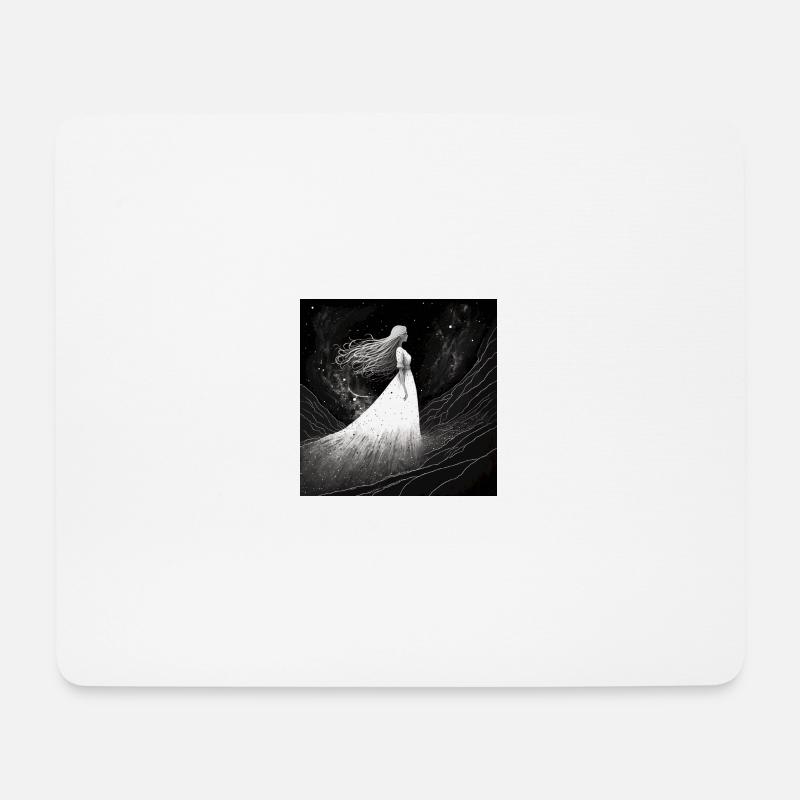 Lady Blache betrachtet die Sterne - Mousepad (Querformat) - Weiß