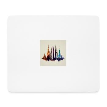 City Eiffel Tower Empire Stat - Mousepad (Querformat) - Weiß - Vorne