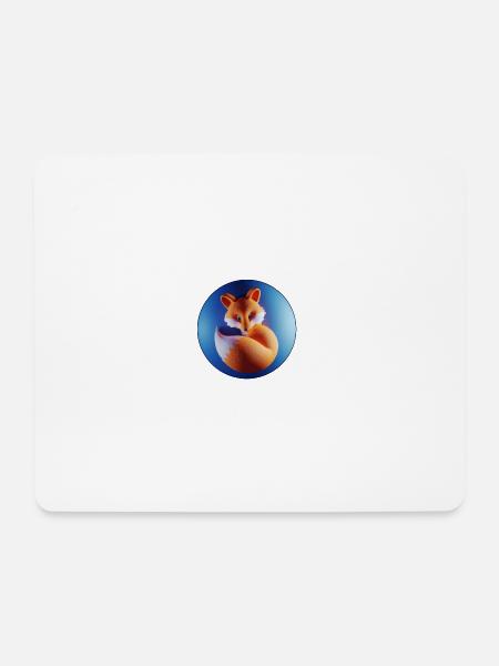 Little fox in a bubble - Mouse Pad (horizontal) - white