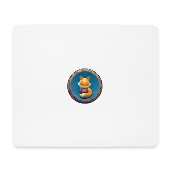 Cute little red fox in a circle - Mouse Pad (horizontal) - white - Front