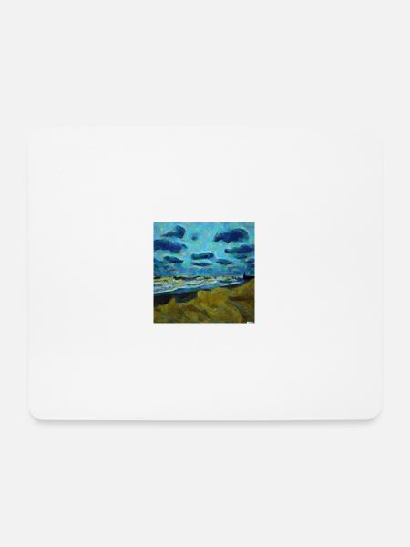 Van Gogh Strand Meer - Mousepad (Querformat) - Weiß
