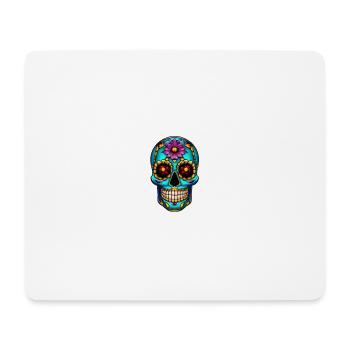 Skull Mexican Style, Día de Muertos - Mouse Pad (horizontal) - white - Front