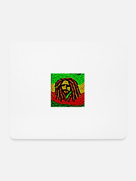 Van Gogh Rasta Flagge RastaMan - Mousepad (Querformat) - Weiß