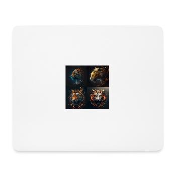 Löwe - Mousepad (Querformat) - Weiß - Vorne