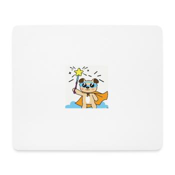Süßer Super Hund mit Zauberstab für groß und klein - Mousepad (Querformat) - Weiß - Vorne