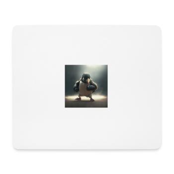 Pinguin Kämpfer - Mousepad (Querformat) - Weiß - Vorne