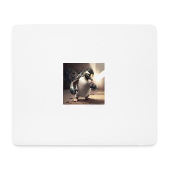 Pinguin Kämpfer - Mousepad (Querformat) - Weiß - Vorne