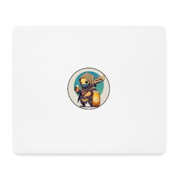 A friendly ninja with beer - Mouse Pad (horizontal) - white - Front