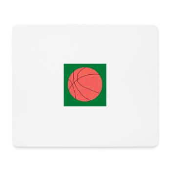 Niemals nicht am Basketball spielen (grün, peach) - Mousepad (Querformat) - Weiß - Vorne