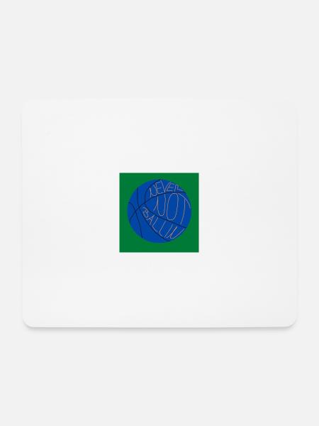 Niemals nicht am Basketball spielen (grün, blau) - Mousepad (Querformat) - Weiß