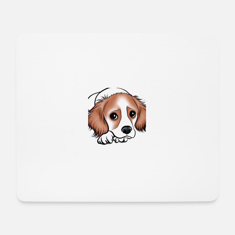Hund - Mousepad (Querformat) - Weiß