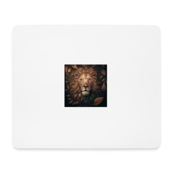 Roi lion feuilles - Tapis de souris (format paysage) - blanc - Devant