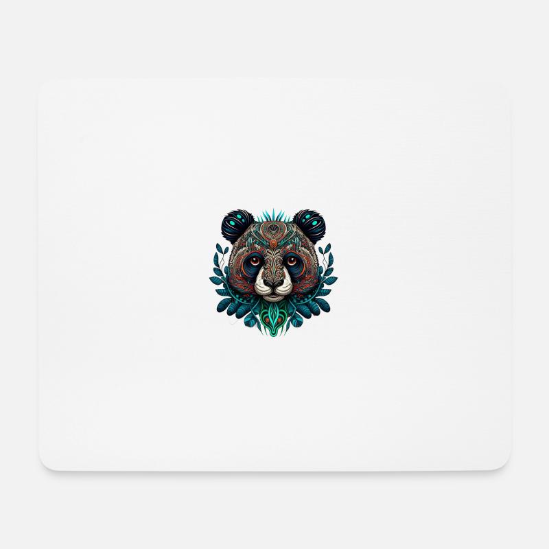 Le mignon panda de Pandala - Tapis de souris (format paysage) - blanc