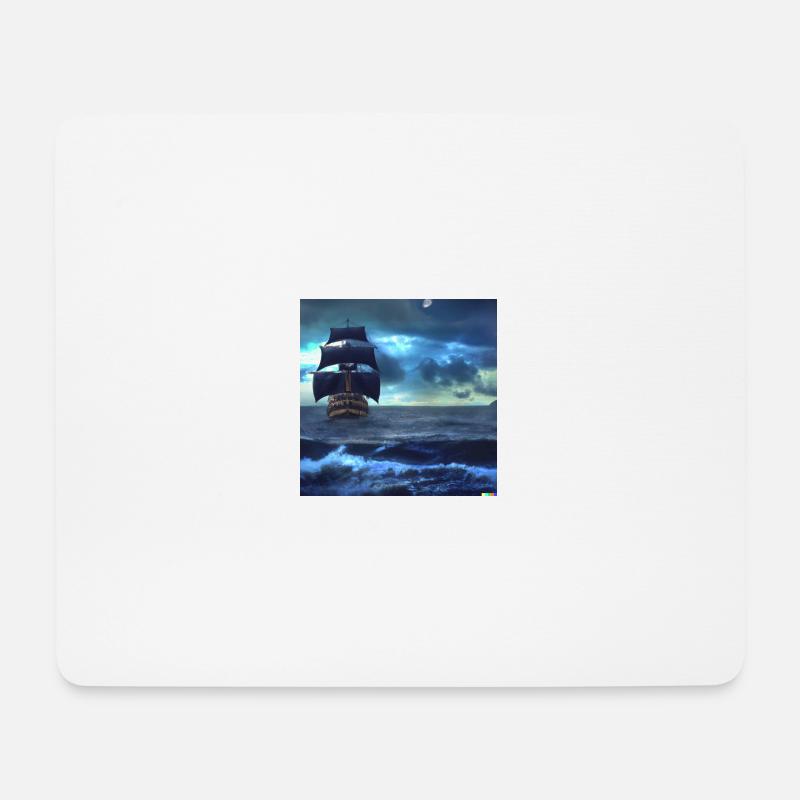 Ondes sombres - Tapis de souris (format paysage) - blanc