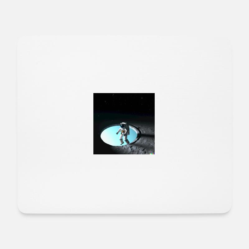 Astronaut in both spheres - Mouse Pad (horizontal) - white