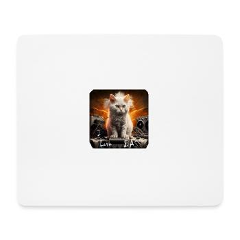 i love bass - Mousepad (Querformat) - Weiß - Vorne