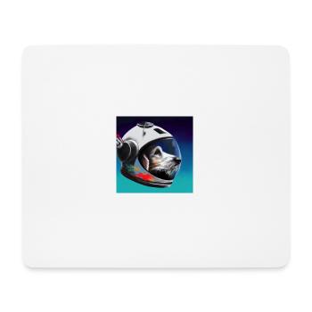 Chien astronaute - Tapis de souris (format paysage) - blanc - Devant