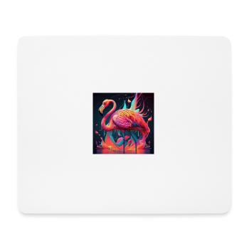 Colored flamingo, unique design - Mouse Pad (horizontal) - white - Front