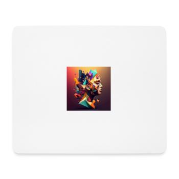 Colorful face - Mouse Pad (horizontal) - white - Front