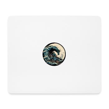Nr. 6 : Japanische Kunst Samurai Kämpfer Ukiyo_e Stil - Mousepad (Querformat) - Weiß - Vorne