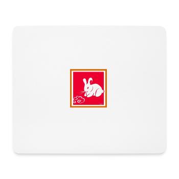 Chinesischer Hase - Mousepad (Querformat) - Weiß - Vorne