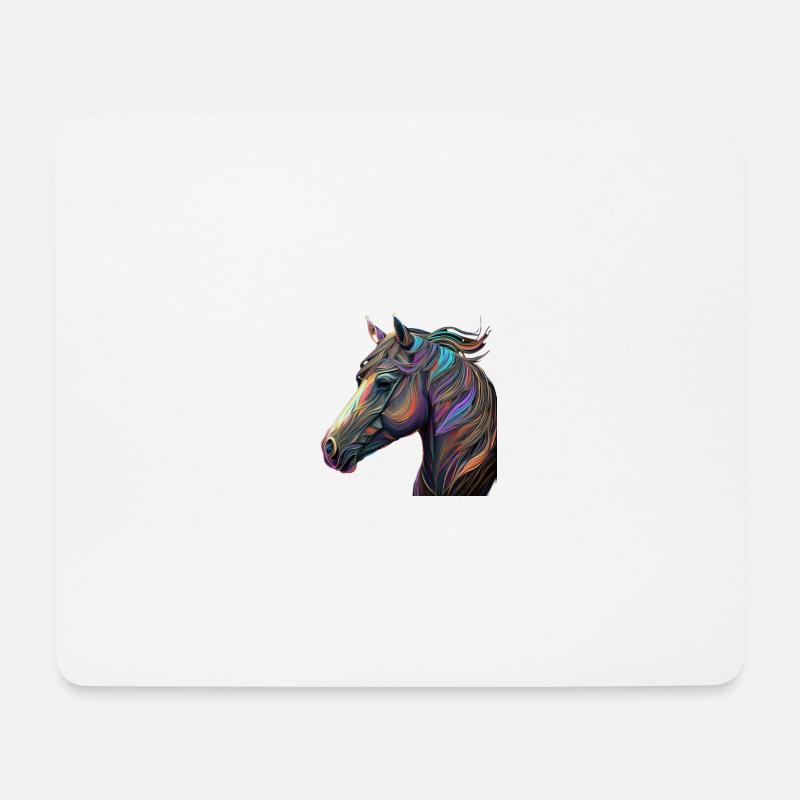 PFERD IM WIND - Mousepad (Querformat) - Weiß