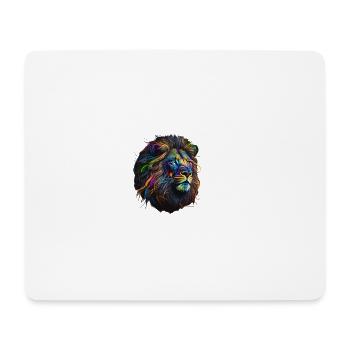 LION FORT - Tapis de souris (format paysage) - blanc - Devant