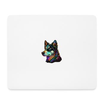 TÊTE DE HUSKY - Tapis de souris (format paysage) - blanc - Devant